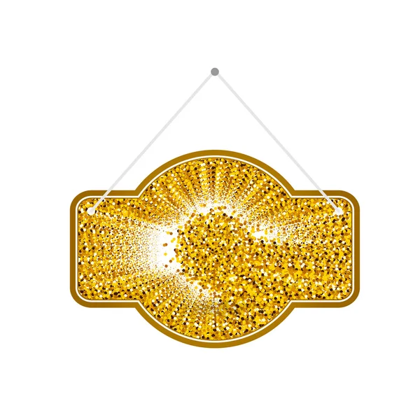 Gouden sprankelende lint — Stockvector
