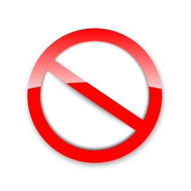 Red forbidding symbol for something. clipart