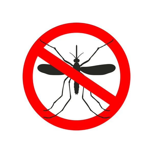 Mosquito pictogram vector. Platte pictogram geïsoleerd op de witte achtergrond — Stockvector