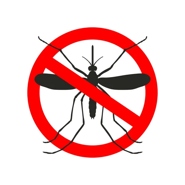 Mosquito vector icono. Icono plano aislado en el fondo blanco — Vector de stock