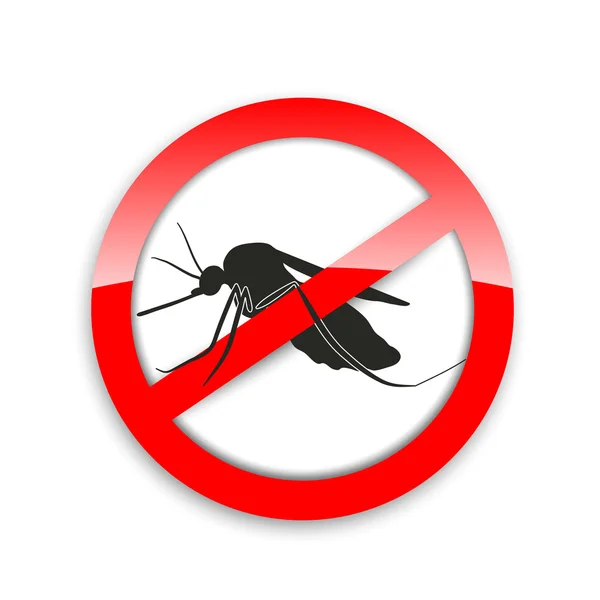 Mosquito vector icono. Icono plano aislado en el fondo blanco — Archivo Imágenes Vectoriales