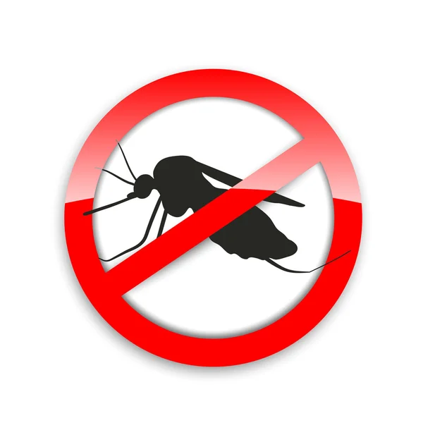 Mosquito pictogram vector. Platte pictogram geïsoleerd op de witte achtergrond — Stockvector