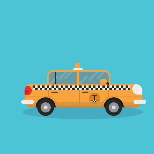 Žluté taxi auto - vektorové ikony — Stockový vektor