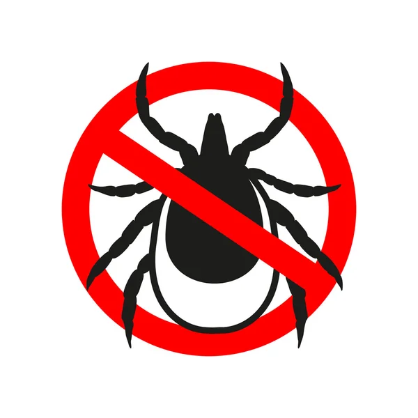 Keneler dur işareti. Mite uyarı işareti. Ensefalit parazit simgesi. 