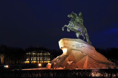 Ata - bronz horsema büyük Petro bronz heykeli