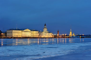 view from the Neva river at the Peter and Paul fortress and the  clipart