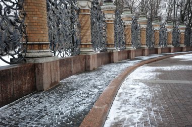 Ferforje eskrim Mikhailovsky Bahçe, St Petersburg,