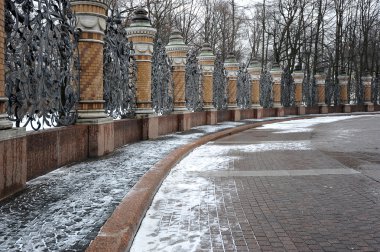 Ferforje eskrim Mikhailovsky Bahçe, St Petersburg,