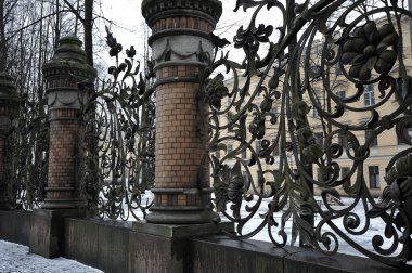 Ferforje eskrim Mikhailovsky Bahçe, St Petersburg,