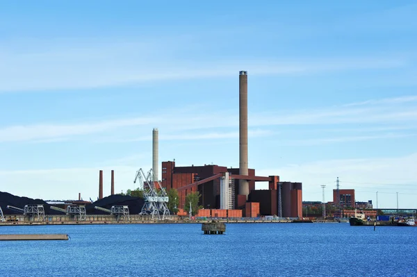 Cogeneration in Central Helsinki, Finland — Stock Photo, Image