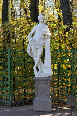 statue in the summer garden in St. Petersburg, Russia clipart