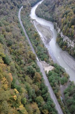 Skypark, Sochi, Rusya Federasyonu - 31 Ekim: panoramik manzaralarını sunan gorg