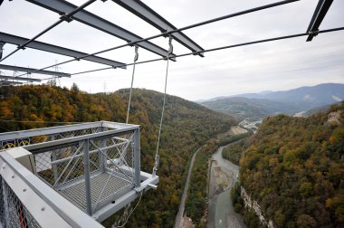 Skypark, Sochi, Rusya Federasyonu - 31 Ekim: panoramik manzaralarını sunan gorg