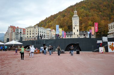 Sochi, Rusya Federasyonu - 31 Ekim: t Mzımta Nehri'nin sonbahar görünümü