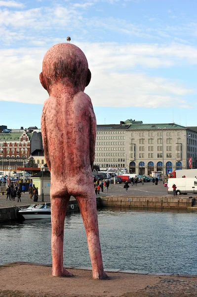 Helsinki, Finlandia, 28 settembre: la statua Manneken Pis (bad ba — Foto Stock