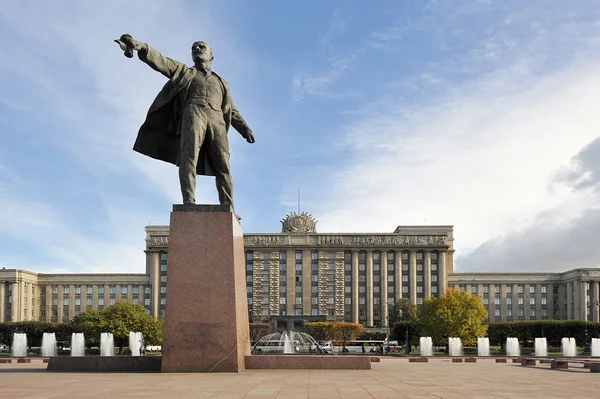 Moscow square and the monument to Lenin in St. Petersburg, Russi — Stock Photo, Image