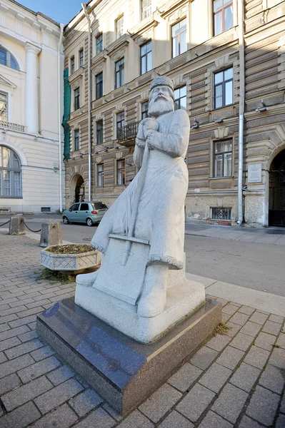 Памятник дворнику в Санкт-Петербурге, Россия — стоковое фото