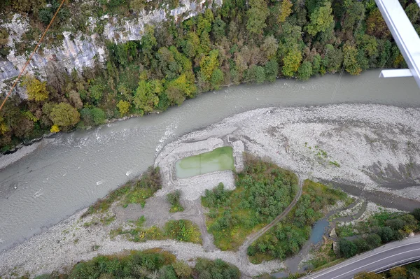 Skypark, sochi, russland - 31. oktober: panoramablick auf die schlucht — Stockfoto