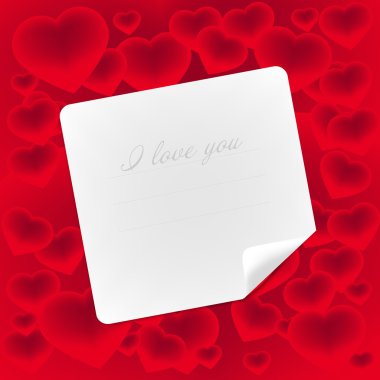 Sevgililer günü için tebrik kartı.