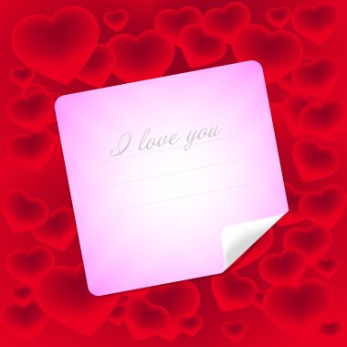 Sevgililer günü için tebrik kartı.