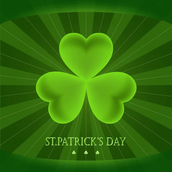 St. Patrick de dag achtergrond. Klaver achtergrond. — Stockvector