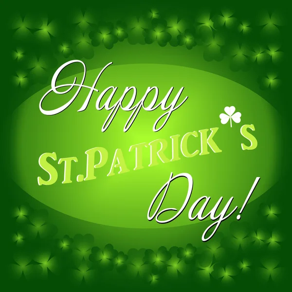 St. Patrick's day bakgrund. Clover bakgrund. — Stock vektor