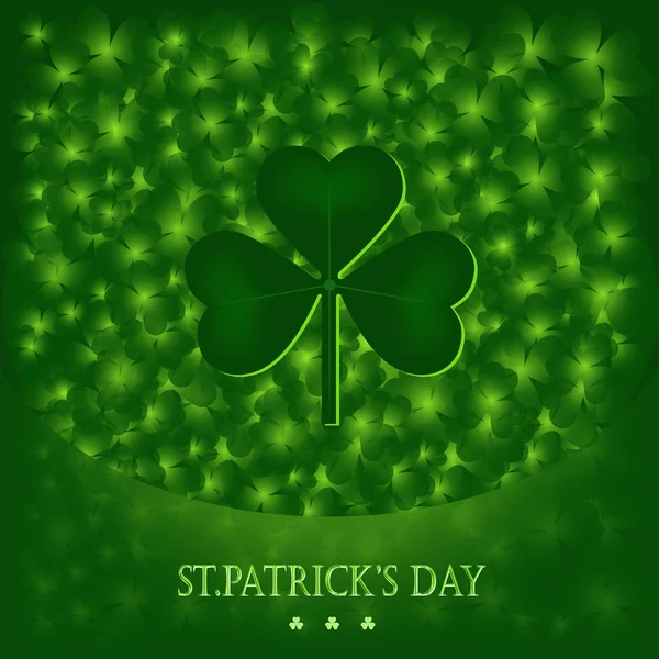 St. Patrick's day bakgrund. Clover bakgrund. — Stock vektor