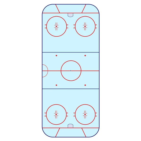 Ice Hockey Rink -プレーフィールドホッケーバージョンNHL — ストックベクタ