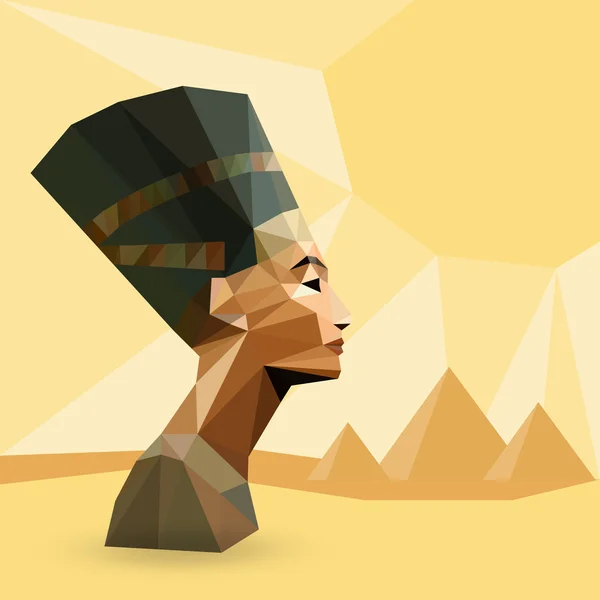 埃及女王Nefertiti — 图库矢量图片