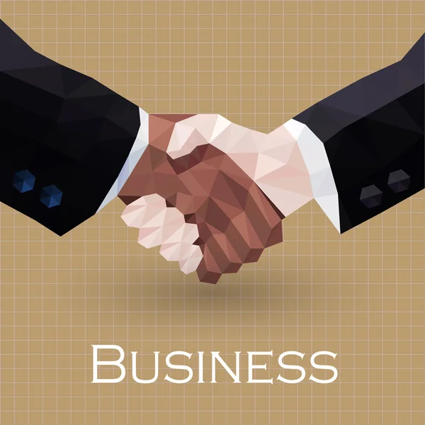 Üzleti kézfogás illusztráció — Stock Vector
