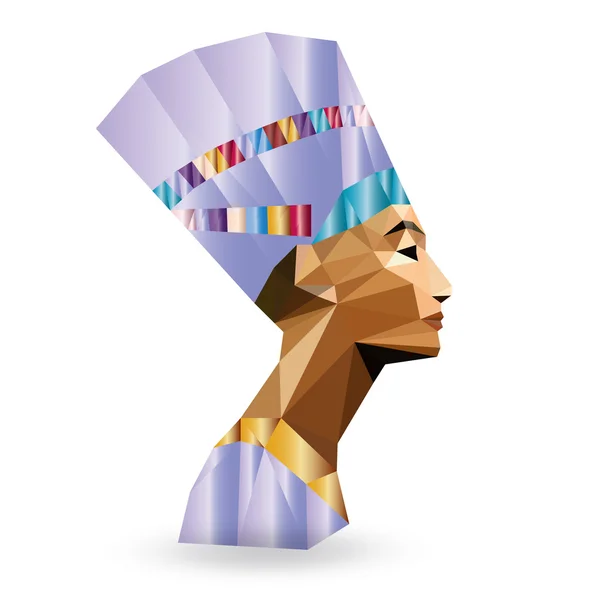 Regina egiziana Nefertiti — Vettoriale Stock