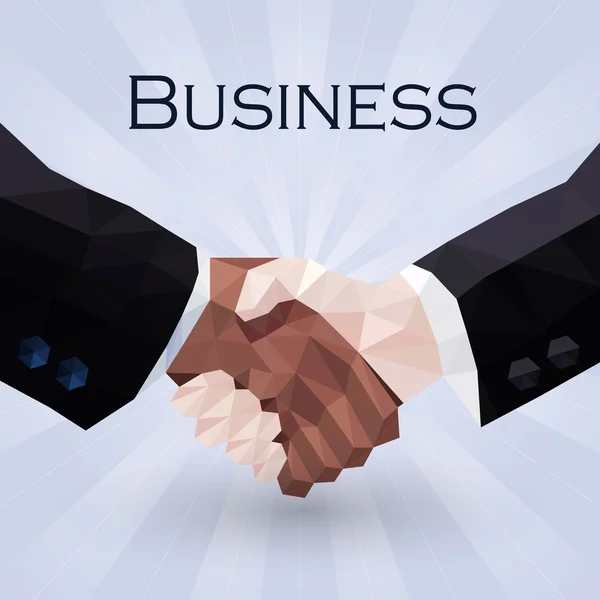 Business handshake illustration — Stock Vector