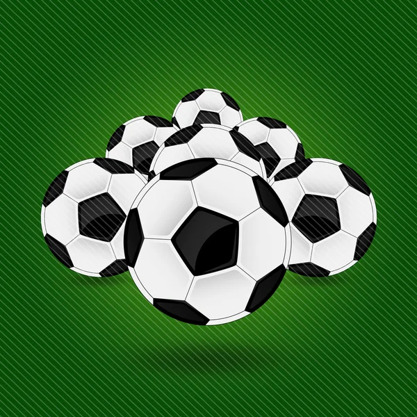 Vector illustration of soccer balls — Stock Vector