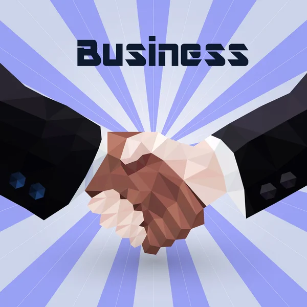 Business handshake illustration — Stock Vector