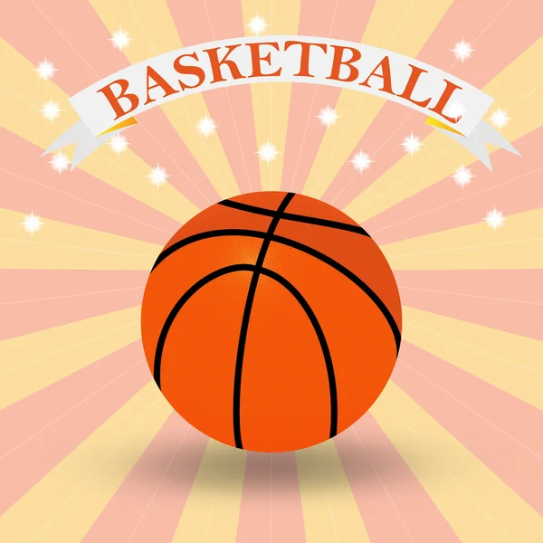 Ilustração de uma bola de basquete —  Vetores de Stock