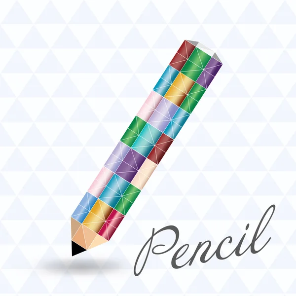 Illustration au crayon de couleur — Image vectorielle