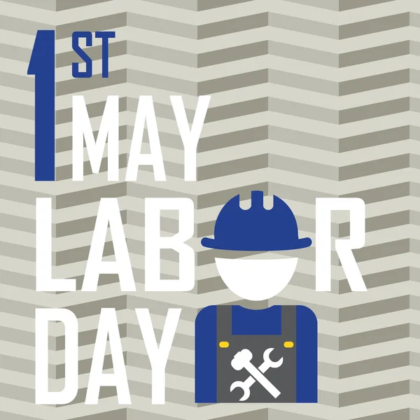 1 maggio Illustrazione del giorno del lavoro — Vettoriale Stock