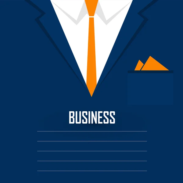 Traje de hombre de negocios con corbata — Vector de stock