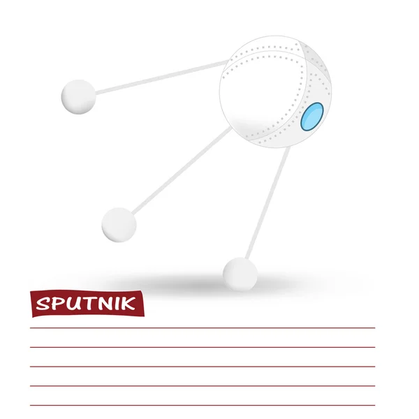 Vliegende ruimte sputnik — Stockvector