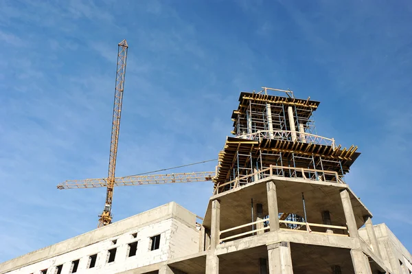 La costruzione di un edificio moderno — Foto Stock