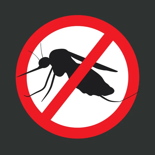 Stop σήμα κουνουπιών — Διανυσματικό Αρχείο