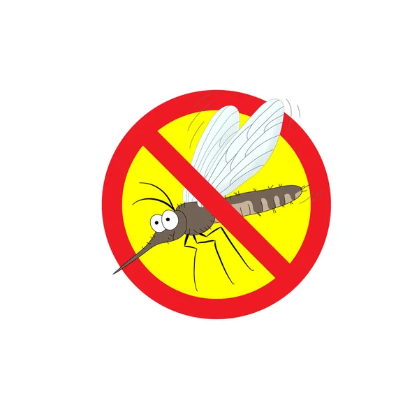 Stop mosquito sign — Stock Vector