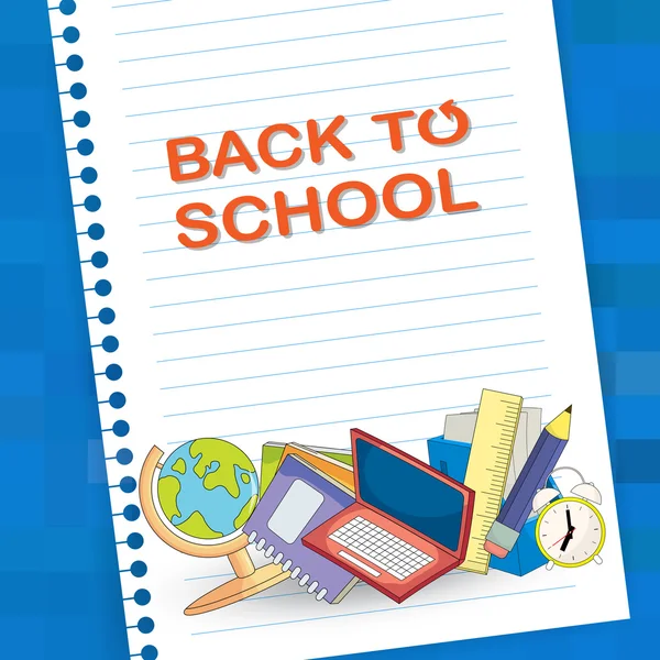 Back to school inscription — Stock Vector