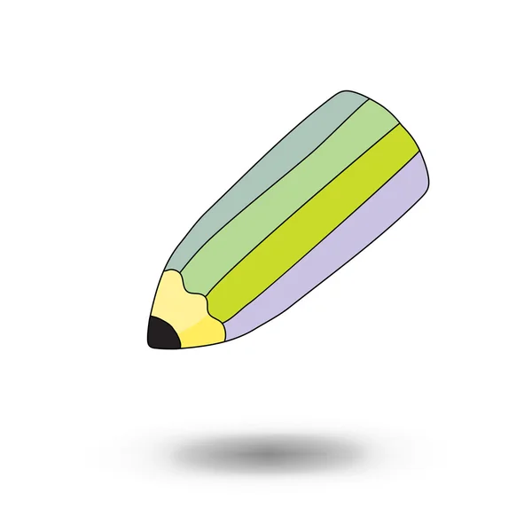 Un crayon d'école. design de style dessin animé - vecteur — Image vectorielle