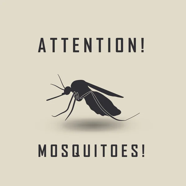 Τα κουνούπια σημάδι προειδοποίησης — Διανυσματικό Αρχείο