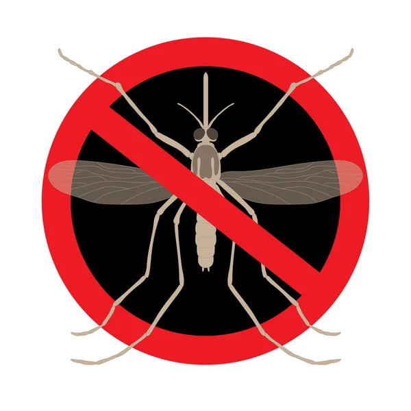 Parar sinal de mosquito —  Vetores de Stock