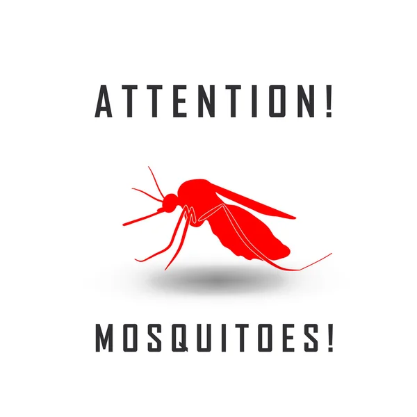 Комарі попереджувального знаку — стоковий вектор
