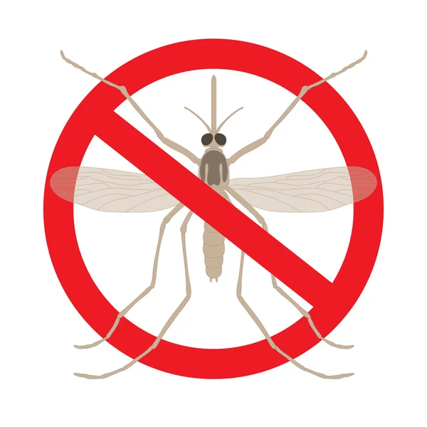 Parar sinal de mosquito —  Vetores de Stock