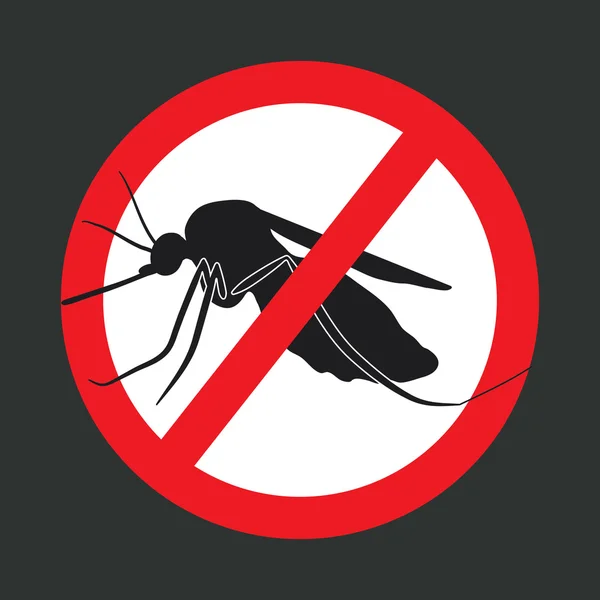 Detener signo de mosquito — Archivo Imágenes Vectoriales