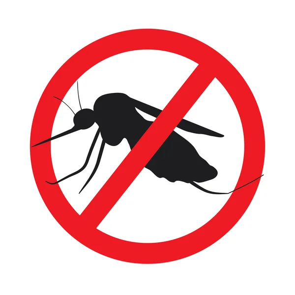 Detener signo de mosquito — Vector de stock